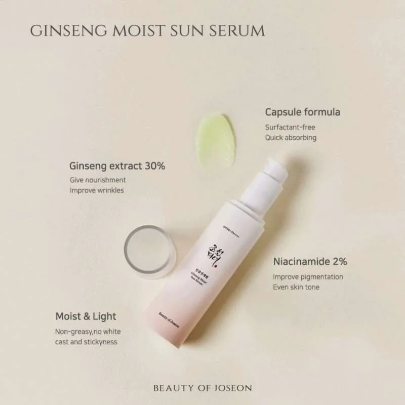 Beauty of Joseon Ginseng Moist Sun Serum SPF50+ PA++++ 50ml - Image 2