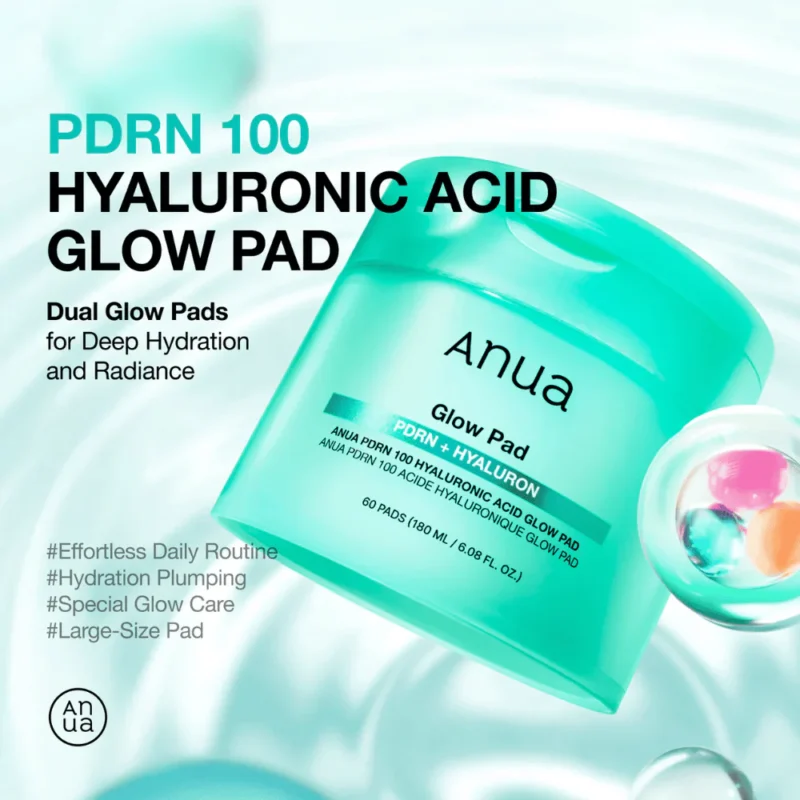 Anua PDRN 100 Hyaluronic Acid Glow Pad 60ea - Image 2