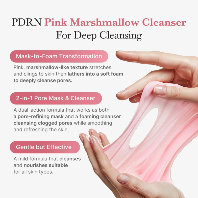 Sejas mazgāšanas putas ar PDRN medicube PDRN Pink Niacinamide Whip Cleanser 120ml - Image 3