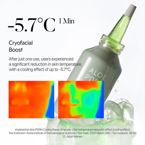 Shaishaishai PDRN Aloe Cooling Repair Ampoule atjaunojoša un mitrinoša sejas ampula ar alveju un PDRN 50ml - Image 2