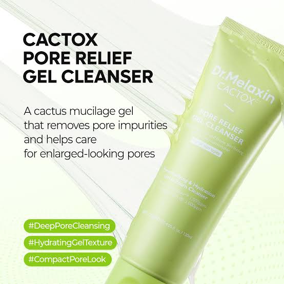 Dr.Melaxin Cactox Pore Relief Gel Cleanser Attīroša žela sejas mazgāšanas līdzeklis ar kaktusa ekstraktu 120g — изображение 2
