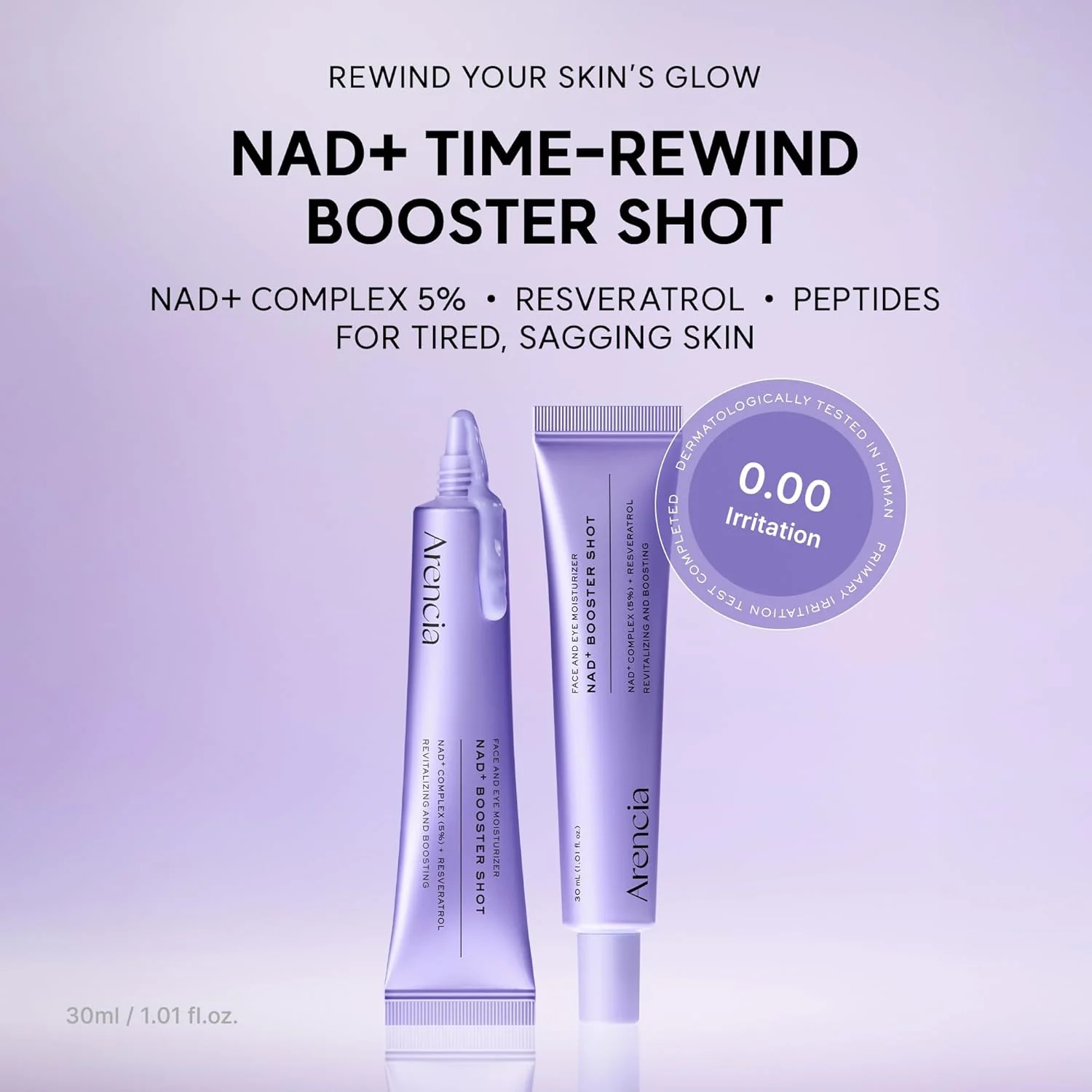 Arencia NAD+ Booster Shot sejas krēms-serums ar NAD+